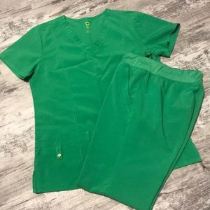 Green Activate Med Couture scrub set